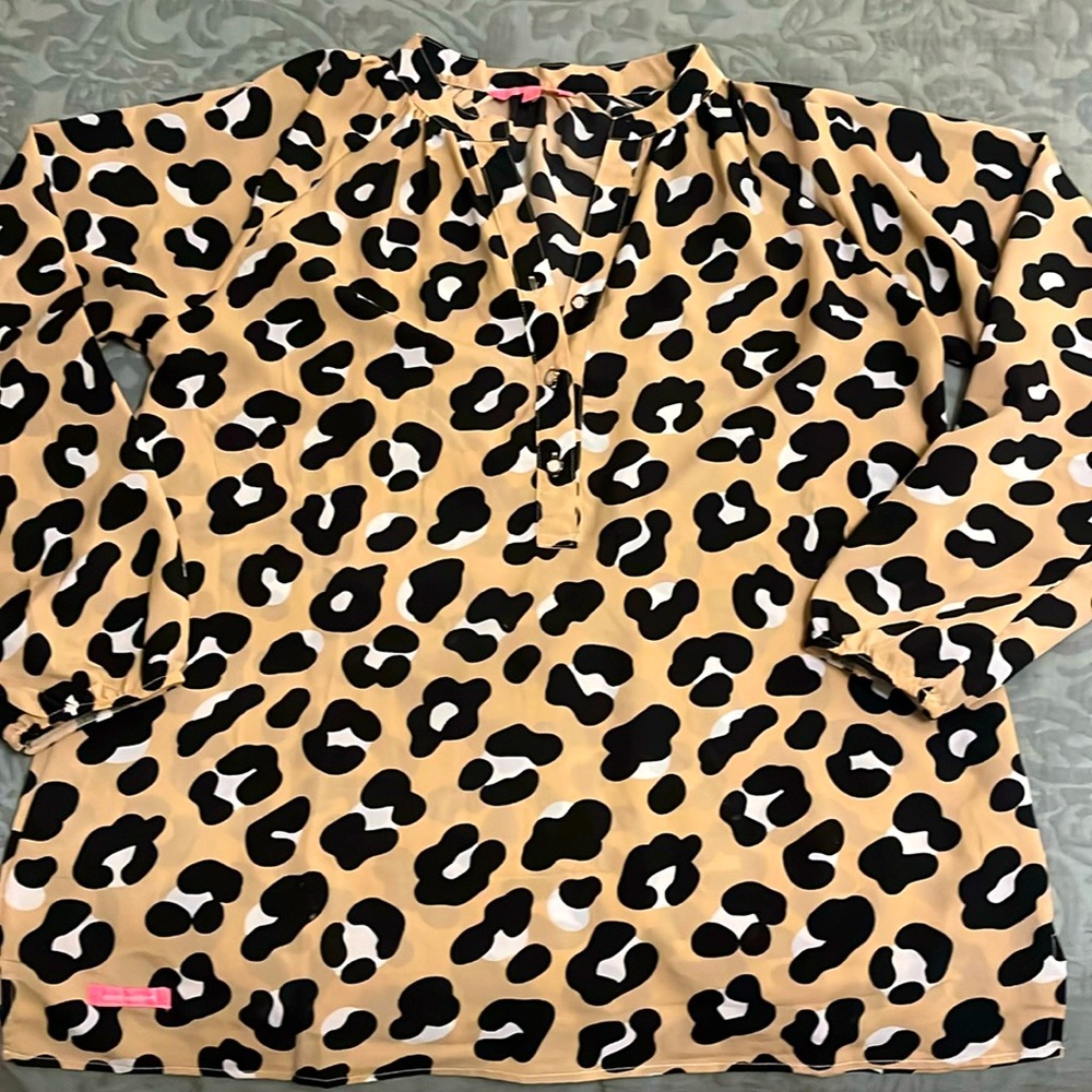 Simply Southern Cheetah Print Blouse- Adorable!